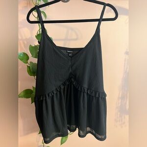 Torrid Black Ruffled Camisole Top 1x
